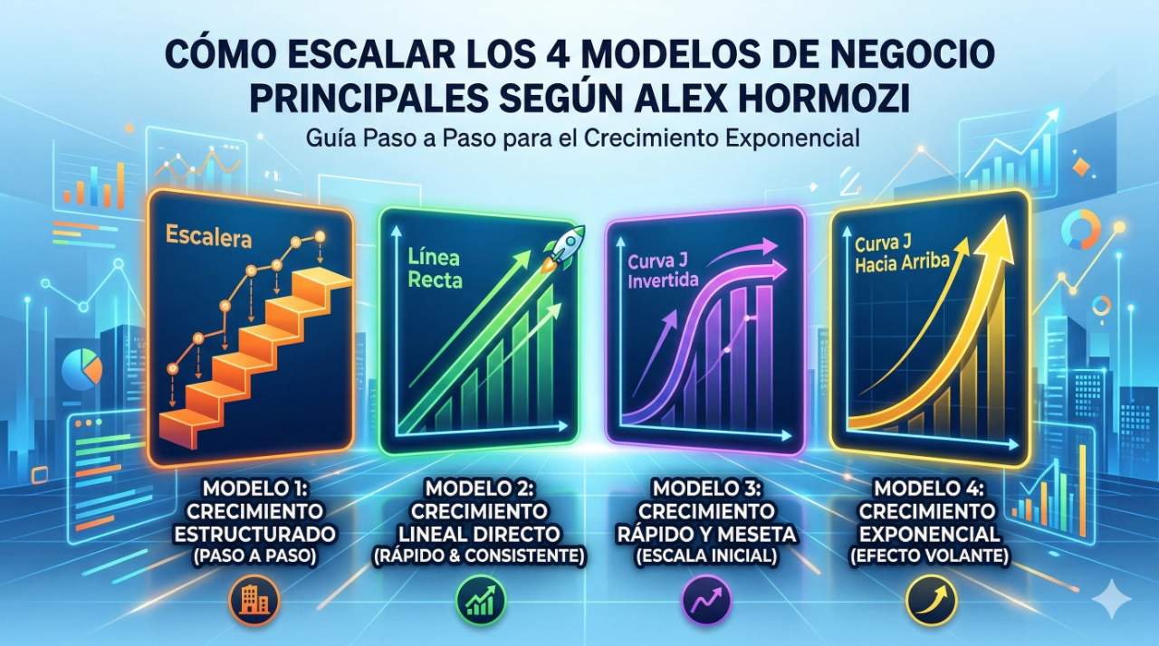 Cómo Escalar los 4 Modelos de Negocio Principales Según Alex Hormozi
