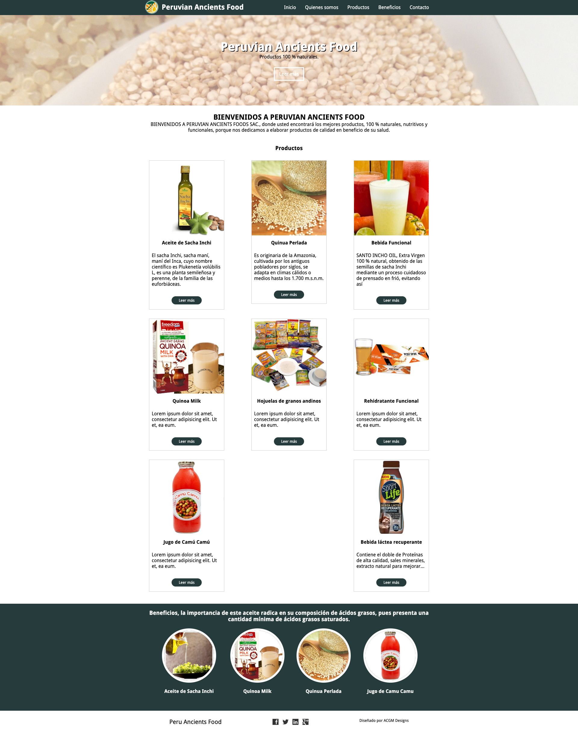 Peruvian Ancients Food